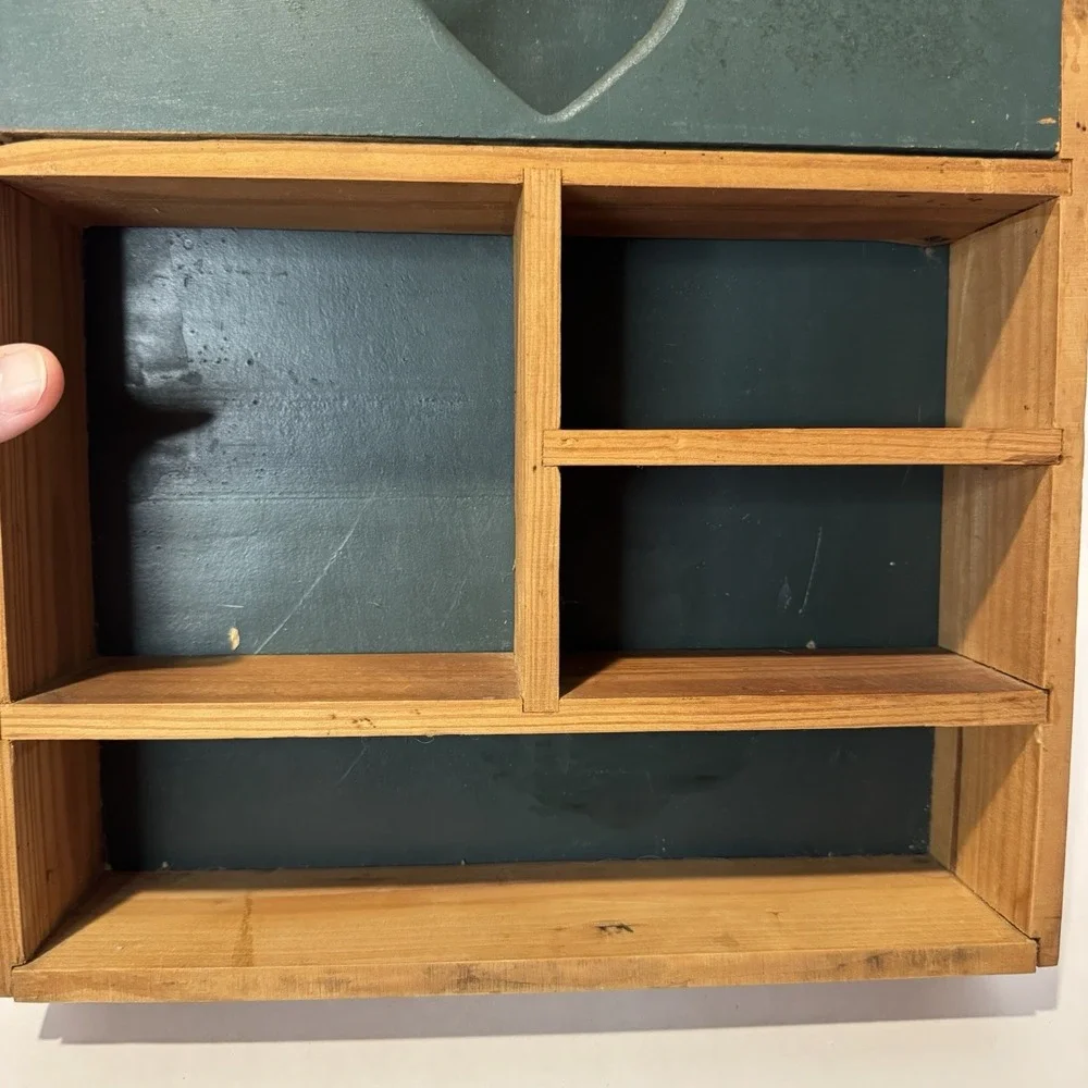 Vintage Wooden Heart Shelf Country Apple Design Grannycore 90s Kitchen Decor
